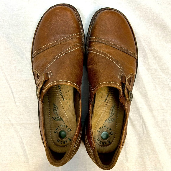 Earth Origins Shoes Earth Origins Brown Leather Elsie Slip On Shoe